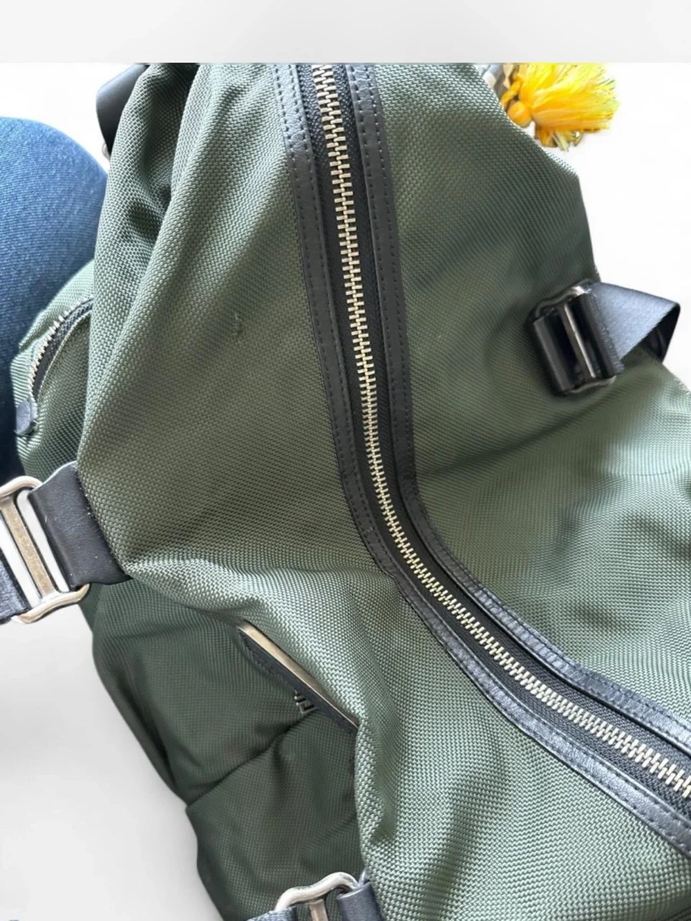 Tumi Alpha Dark Green Travel Bag